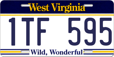 WV license plate 1TF595