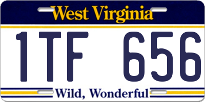 WV license plate 1TF656