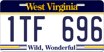 WV license plate 1TF696
