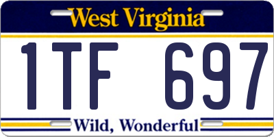 WV license plate 1TF697