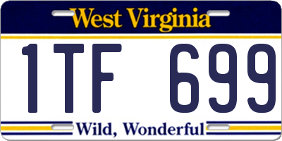 WV license plate 1TF699