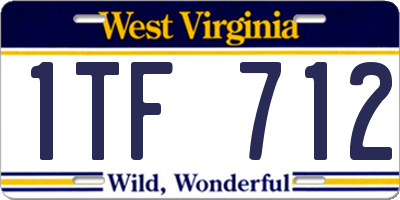 WV license plate 1TF712