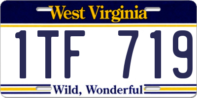WV license plate 1TF719