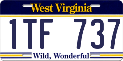 WV license plate 1TF737