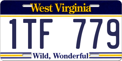 WV license plate 1TF779