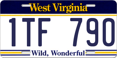 WV license plate 1TF790