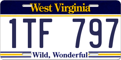 WV license plate 1TF797