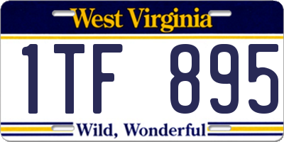 WV license plate 1TF895