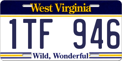 WV license plate 1TF946