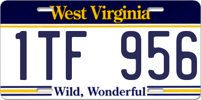 WV license plate 1TF956