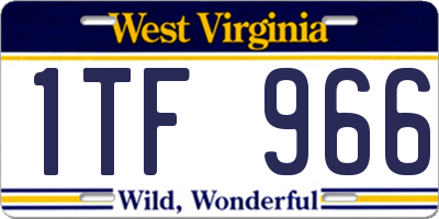WV license plate 1TF966