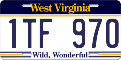 WV license plate 1TF970