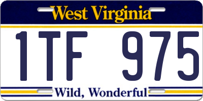 WV license plate 1TF975