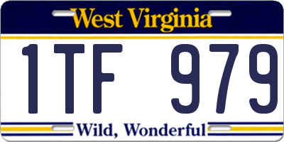 WV license plate 1TF979