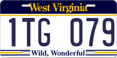WV license plate 1TG079