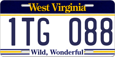 WV license plate 1TG088