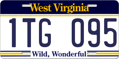 WV license plate 1TG095