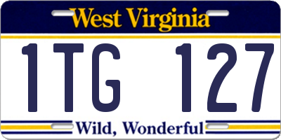 WV license plate 1TG127
