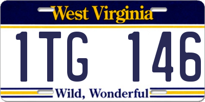 WV license plate 1TG146