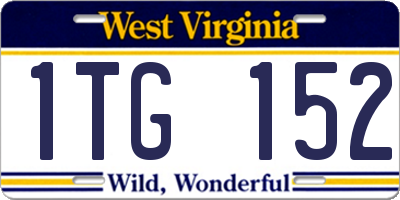 WV license plate 1TG152