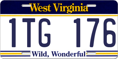WV license plate 1TG176