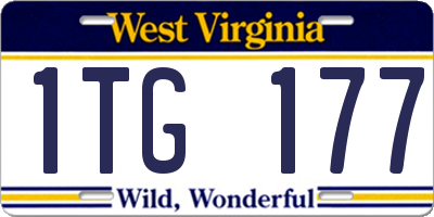 WV license plate 1TG177