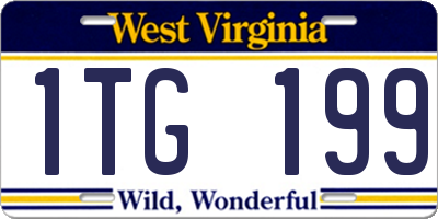 WV license plate 1TG199