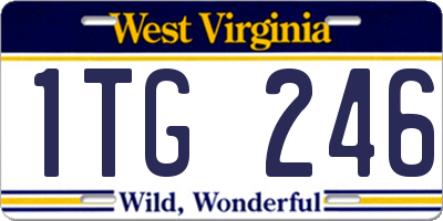 WV license plate 1TG246