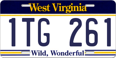 WV license plate 1TG261