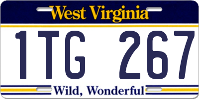 WV license plate 1TG267