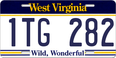 WV license plate 1TG282