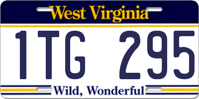 WV license plate 1TG295