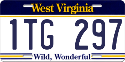 WV license plate 1TG297