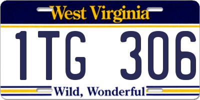 WV license plate 1TG306