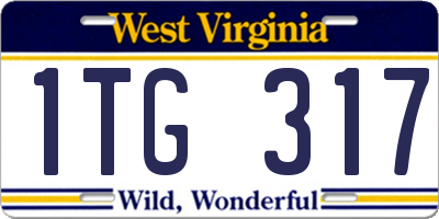 WV license plate 1TG317