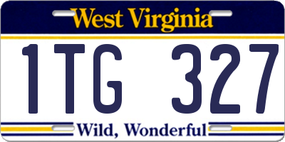 WV license plate 1TG327