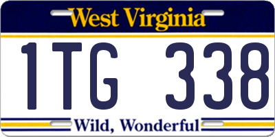 WV license plate 1TG338
