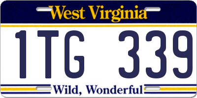 WV license plate 1TG339