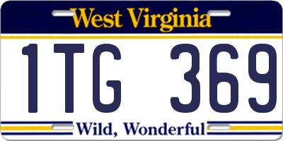WV license plate 1TG369
