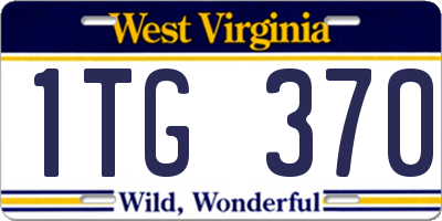 WV license plate 1TG370