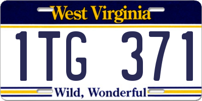WV license plate 1TG371