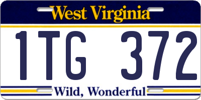 WV license plate 1TG372