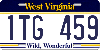 WV license plate 1TG459