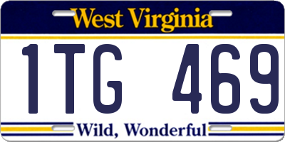 WV license plate 1TG469