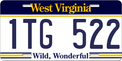 WV license plate 1TG522