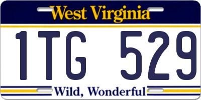 WV license plate 1TG529