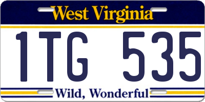 WV license plate 1TG535