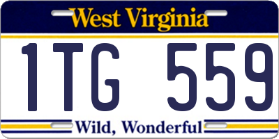 WV license plate 1TG559