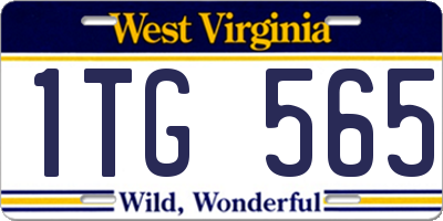 WV license plate 1TG565