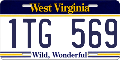 WV license plate 1TG569